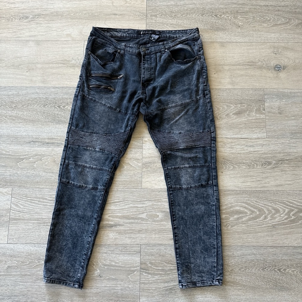 Rocawear Jeans Mens 36 Slim Fit Blue Stretch Denim Pants Adult